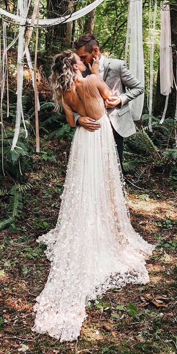 Backless Boho Wedding Dresses