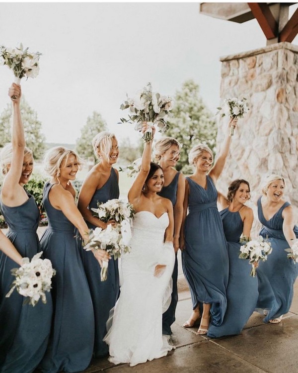 Dusty Blue Bridesmaid dresses