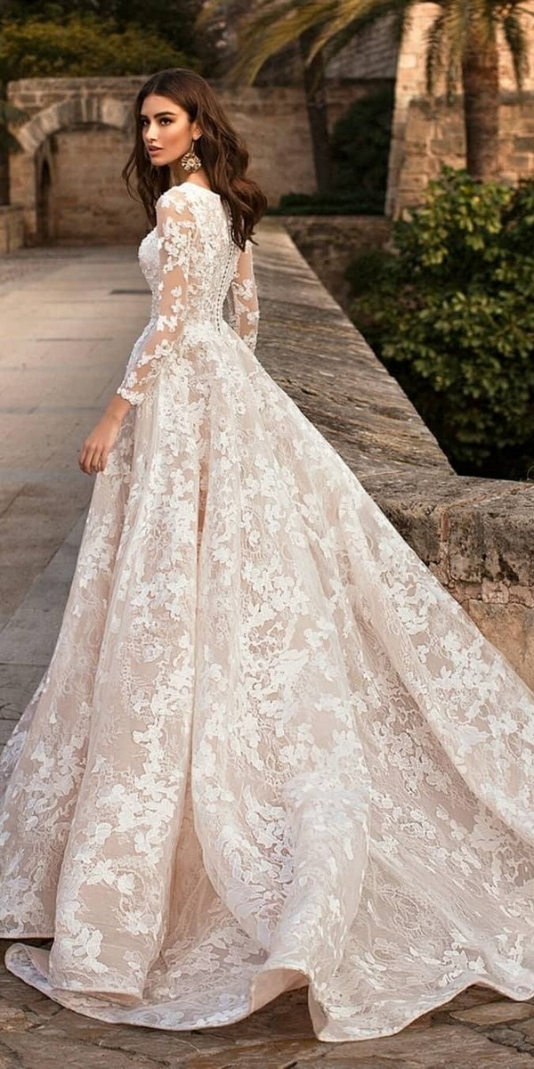 Long Sleeves Lace Wedding Dresses - Naviblue Bridal