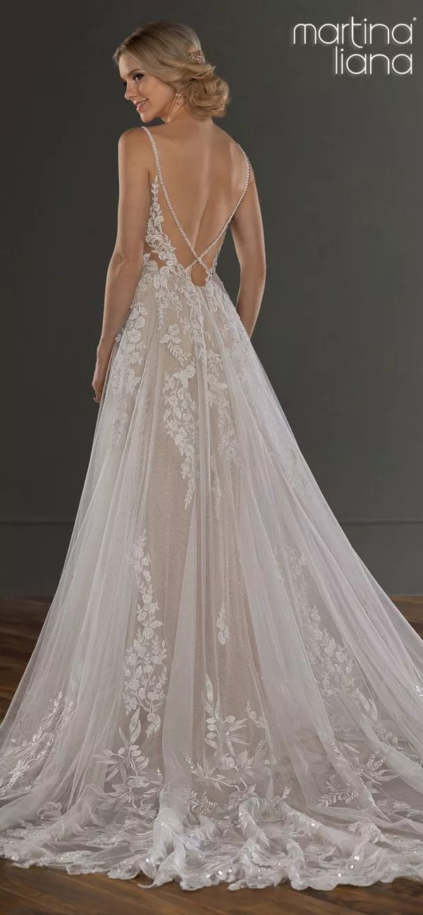 Martina Liana Open Back Wedding Dresses