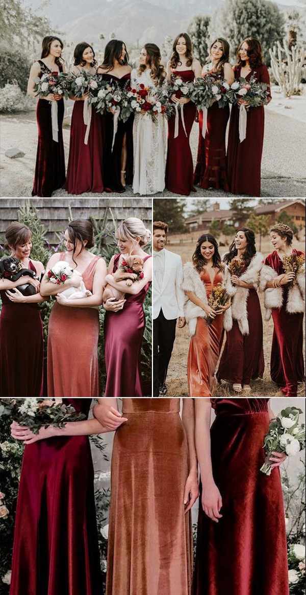 satin bridesmaids dresses