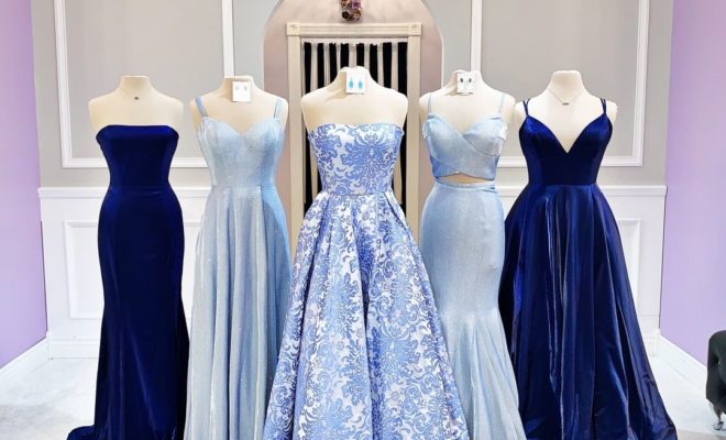 blue prom dresses
