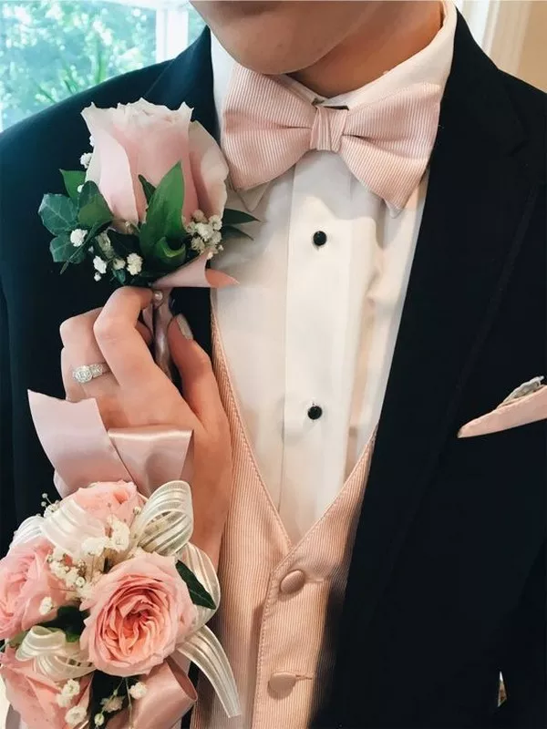 prom corsage and boutonniere set ideas 13