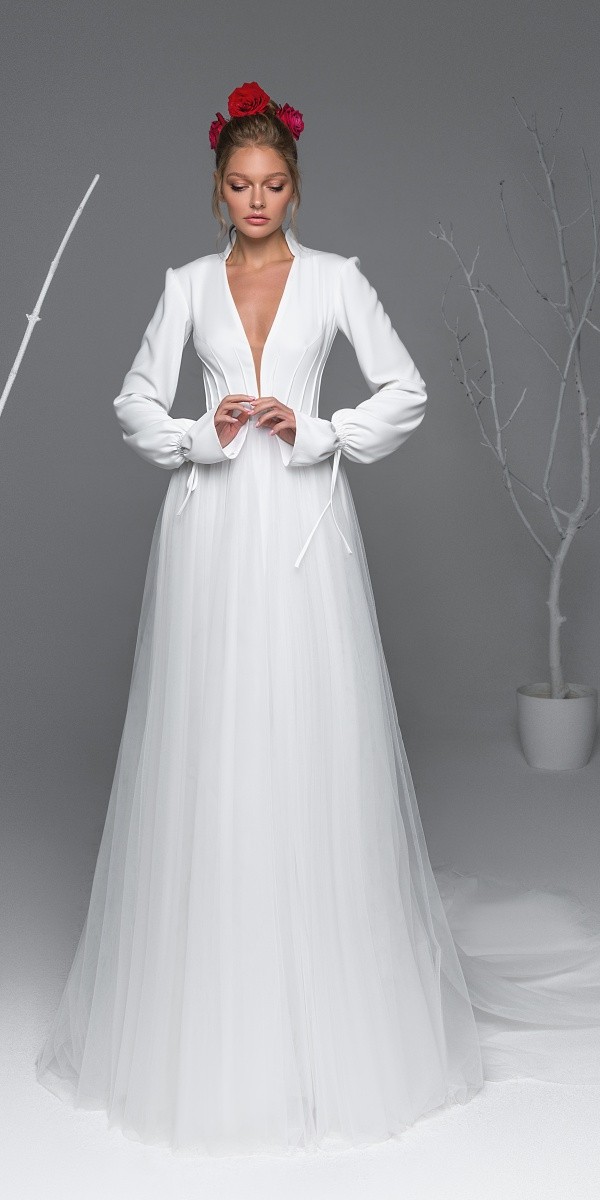 Eva Lendel elegant simple wedding dresses dacota_2