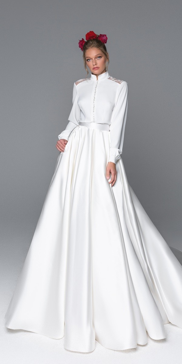 Eva Lendel elegant simple wedding dresses dominica