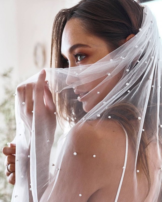 Grace Loves Lace Pearly Blusher Veil | Wedding Veils