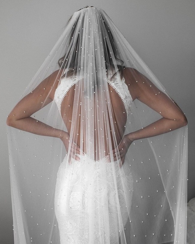 Grace Loves Lace Pearly Blusher Veil | Wedding Veils