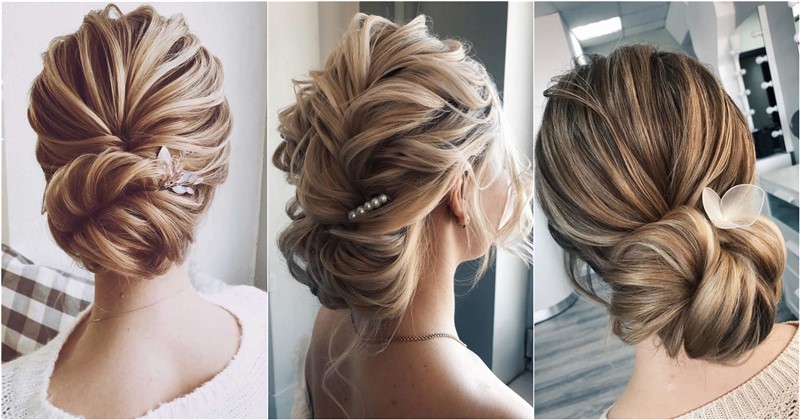 Chic wedding bridal updo hairstyles #weddings #weddingideas #hairstyles #hair #updos