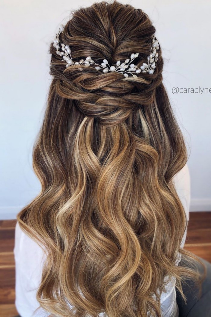 caraclyne.bridal Long Wedding Hairstyles and Updos #wedding #weddingupdos #weddingideas #hairstyles