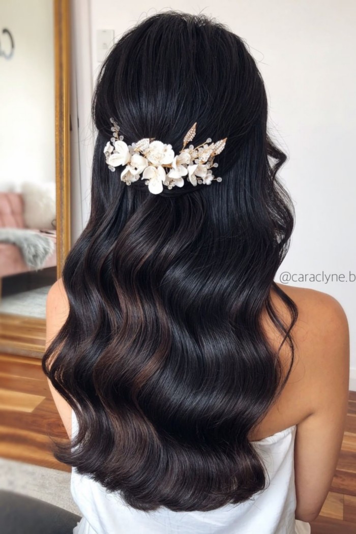 caraclyne.bridal Long Wedding Hairstyles and Updos #wedding #weddingupdos #weddingideas #hairstyles