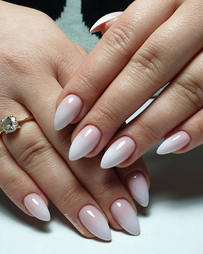 Pink White Wedding Nail Art Design Ideas #wedding #nails #weddingideas #weddingnails