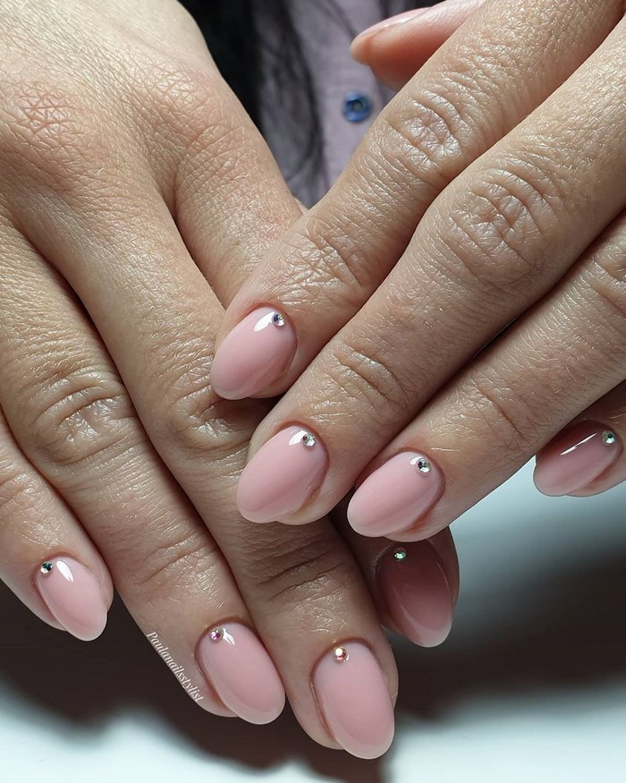 Pink White Wedding Nail Art Design Ideas #wedding #nails #weddingideas #weddingnails