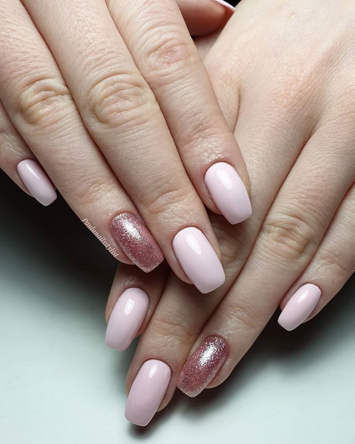 Pink White Wedding Nail Art Design Ideas #wedding #nails #weddingideas #weddingnails