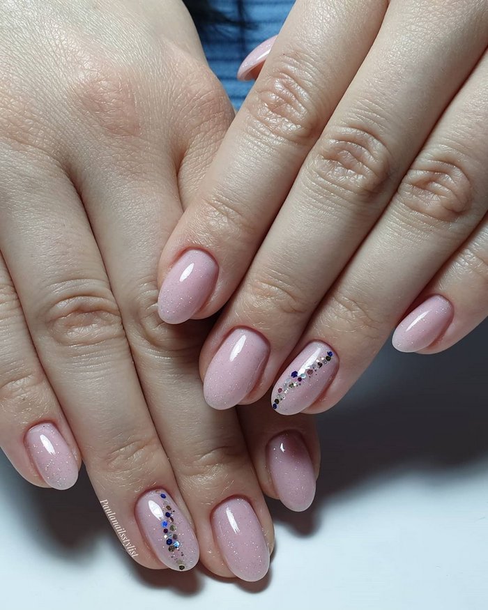 Pink White Wedding Nail Art Design Ideas #wedding #nails #weddingideas #weddingnails