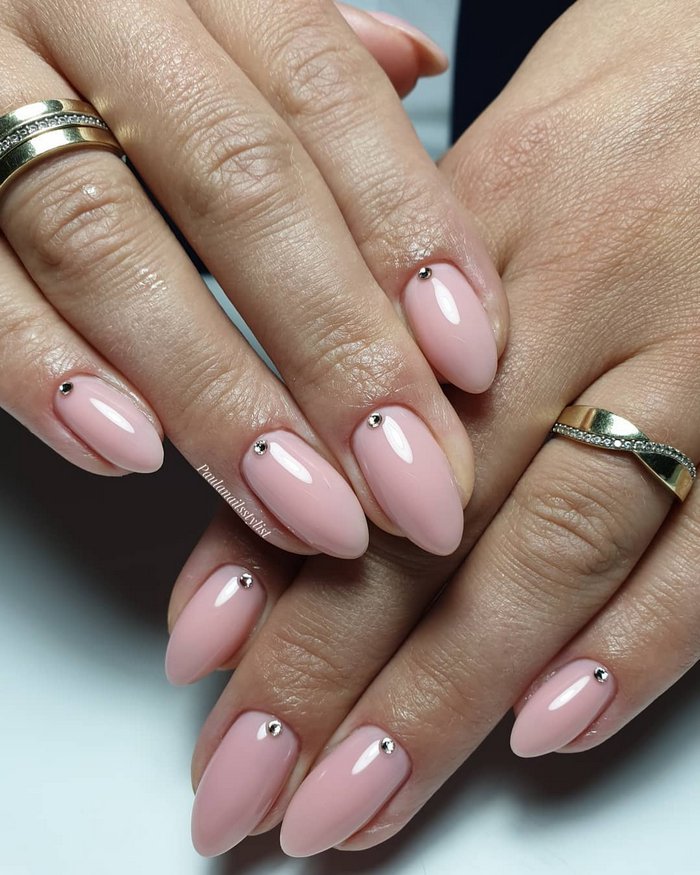 Pink White Wedding Nail Art Design Ideas #wedding #nails #weddingideas #weddingnails