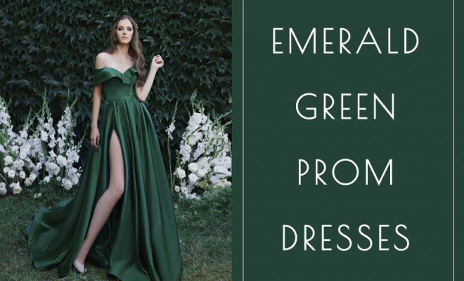 emerald green prom dresses