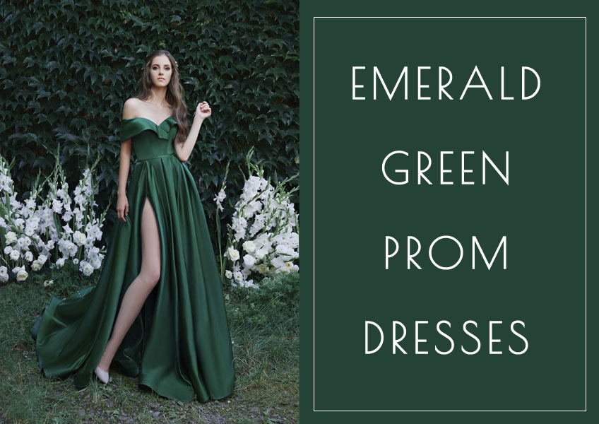 emerald green prom dresses