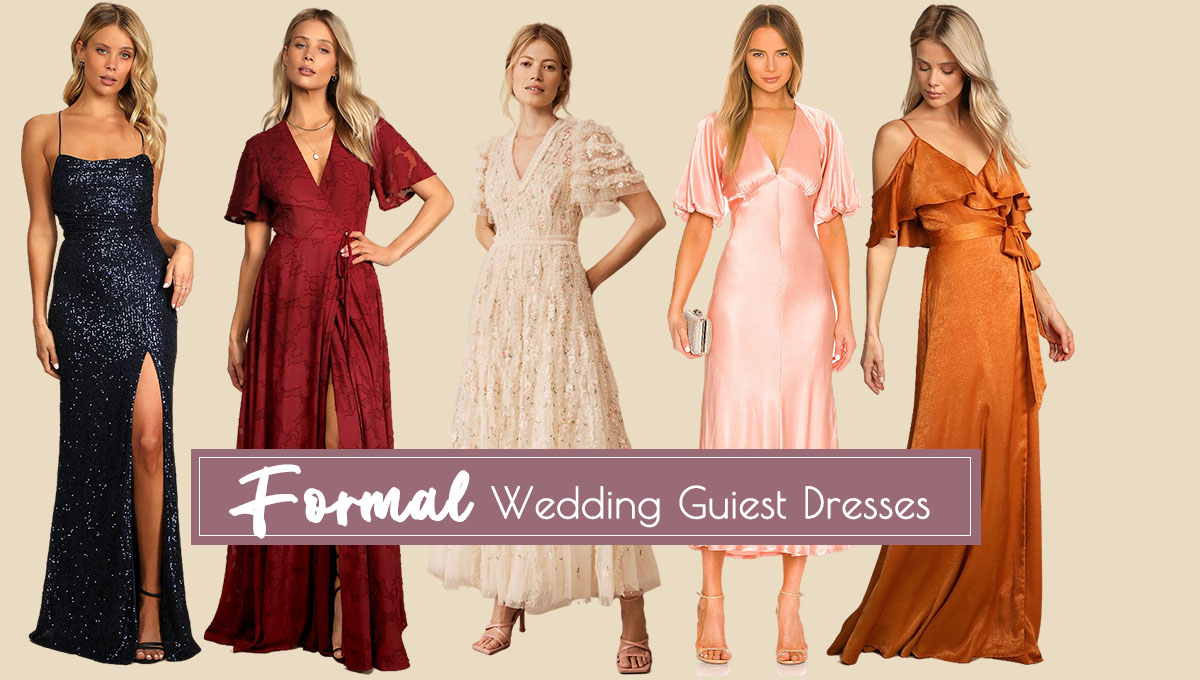 formal black tie wedding guest dresses