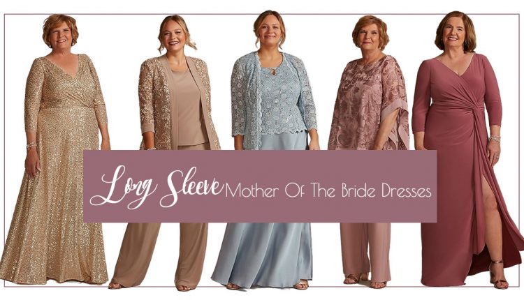 long sleeve mother of the bride dresses