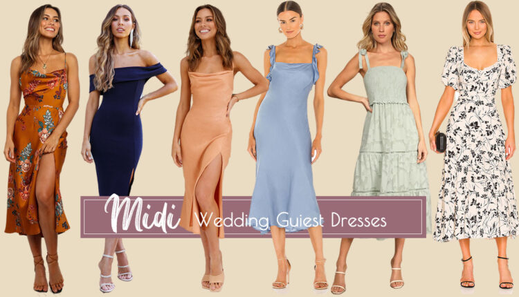 midi wedding guest dresses