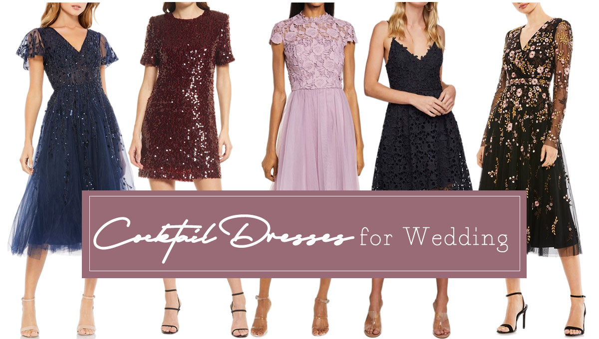 short cocktail dresses for wedding guest