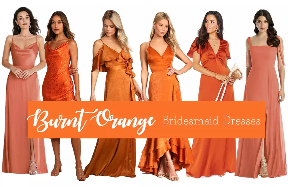 Burnt Orange Bridesmaid Dresses