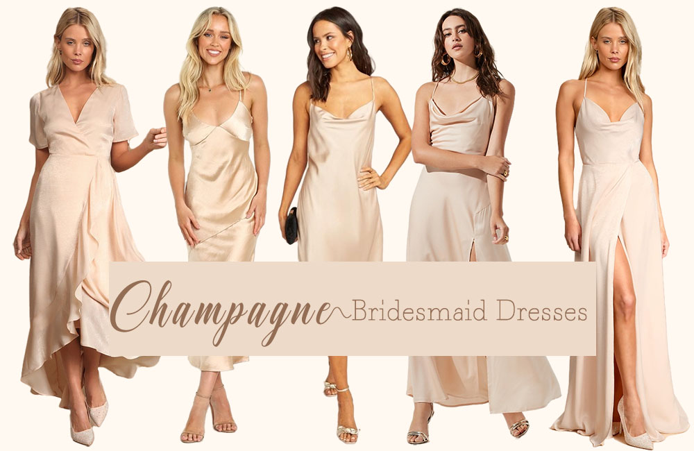Champagne bridesmaid dresses