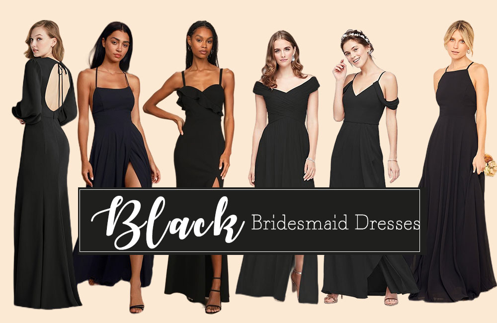 black bridesmaid dresses