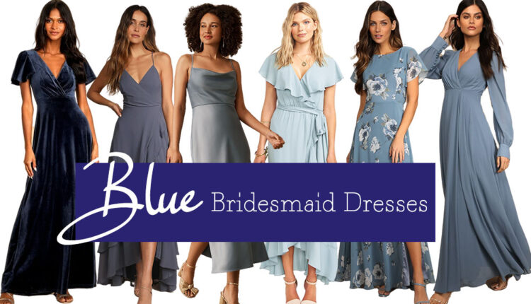 blue bridesmaid dresses