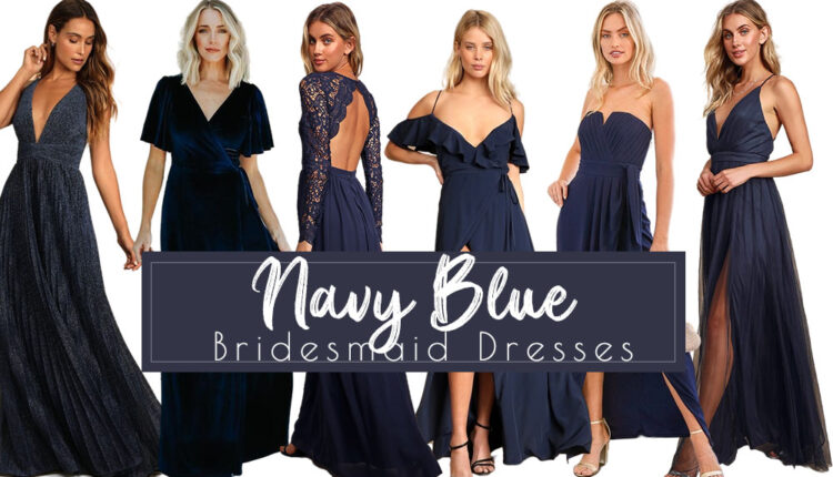 navy blue bridesmaid dresses