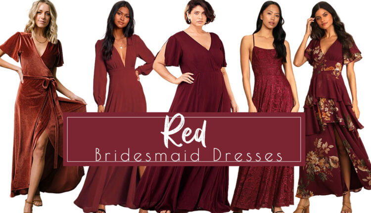 red bridesmaid dresses