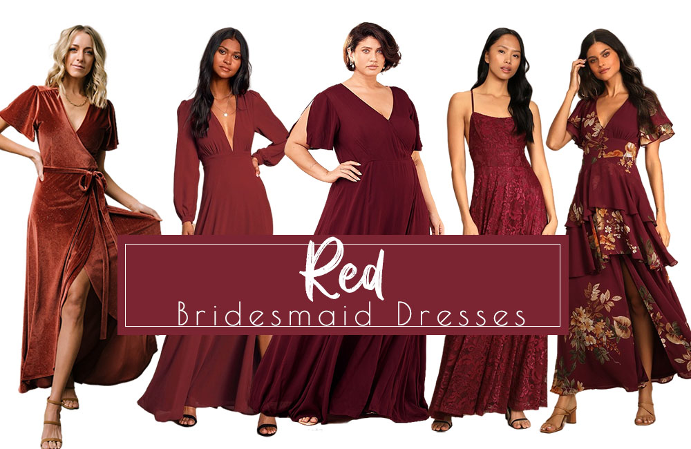 red bridesmaid dresses