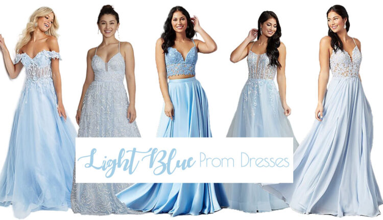 light blue prom dresses