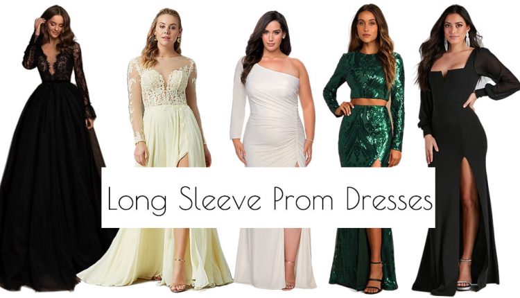 long sleeve prom dresses