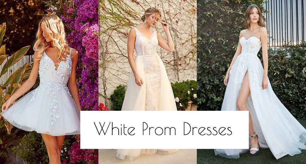 white prom dresses