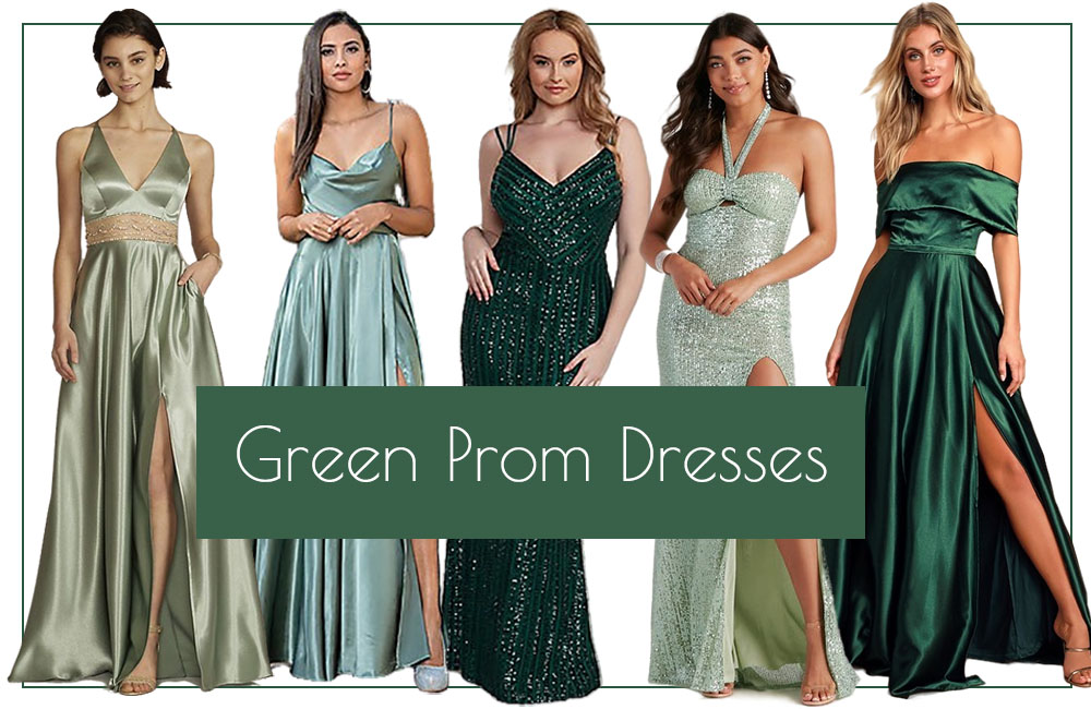 green prom dresses