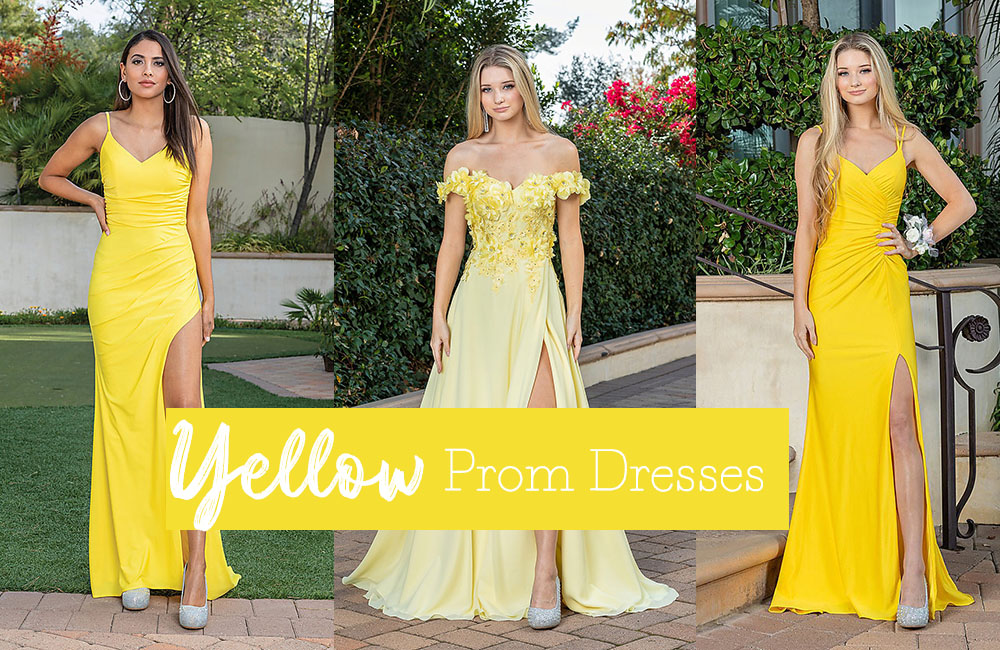 yellow prom dresses