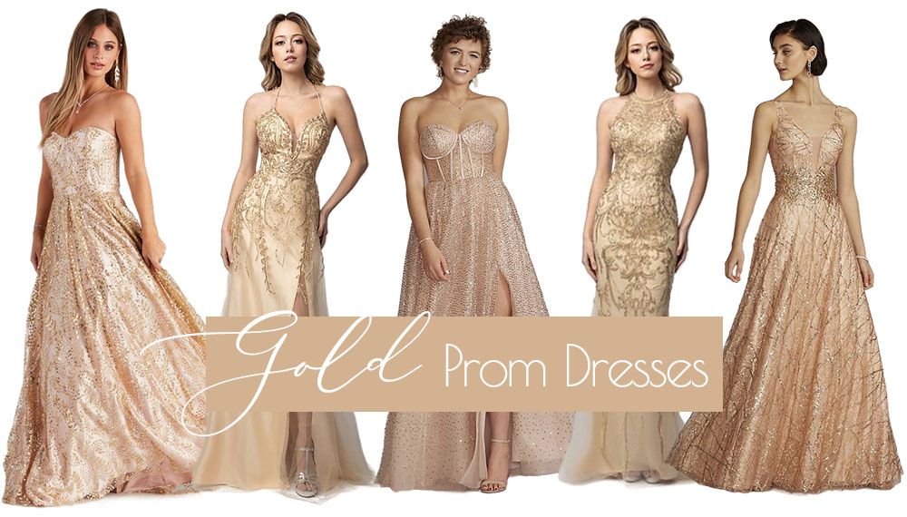 gold prom dresses